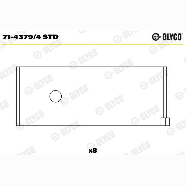 GLYCO 71-4379/4STD Connecting Rod Bearing