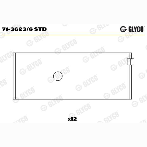 GLYCO 71-3623/6STD Connecting Rod Bearing