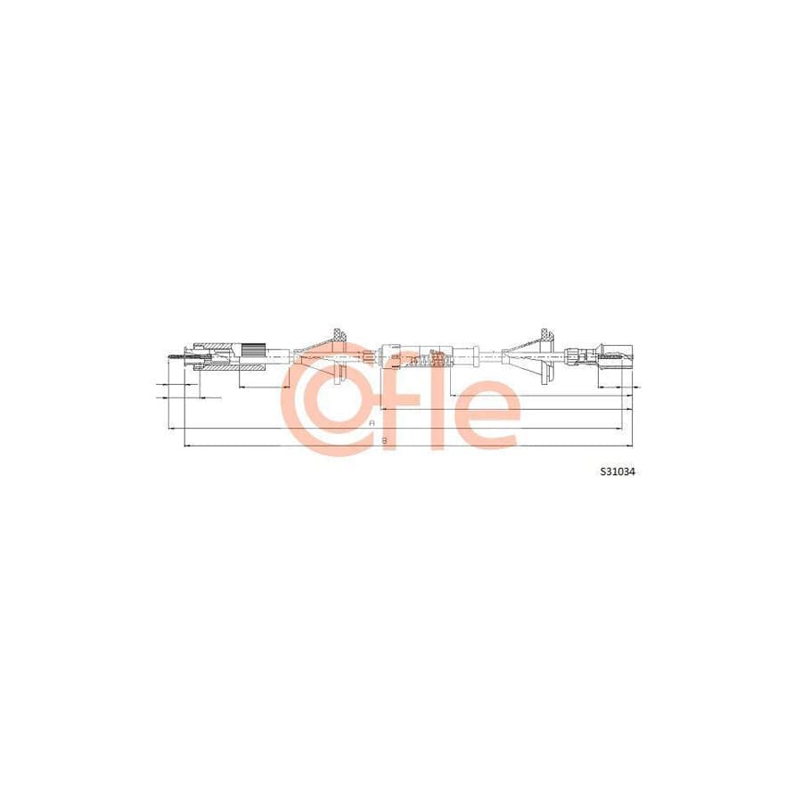 Cofle S31034 Speedometer Cable for VW Passat