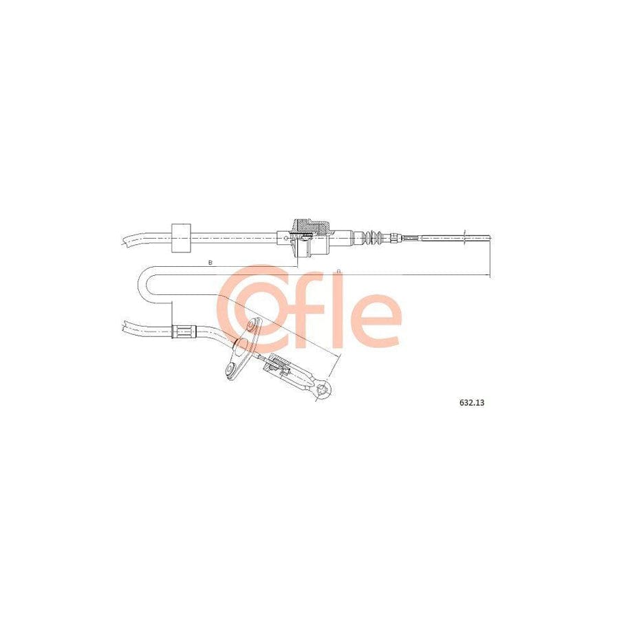 Cofle 632.13 Clutch Cable for Fiat Palio