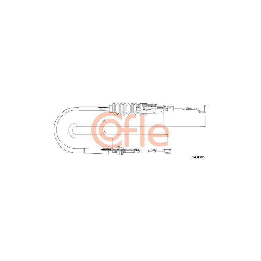 Cofle 92.14.4305 Throttle Cable for VW Transporter
