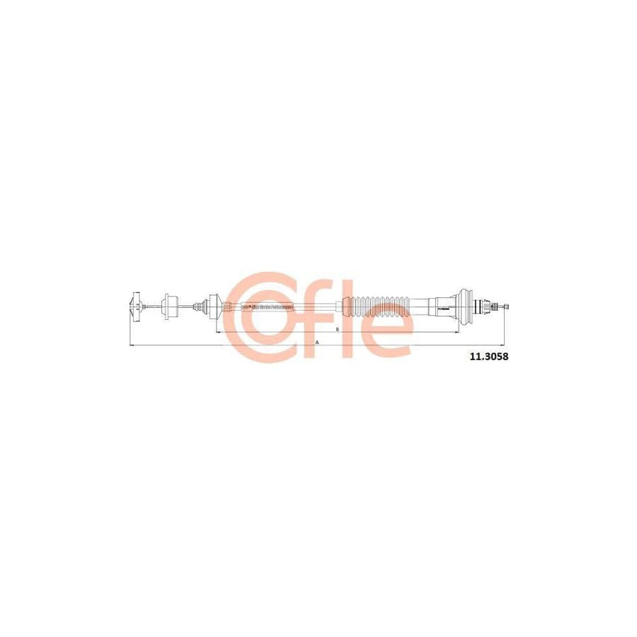 Cofle 11.3058 Clutch Cable for Peugeot 206