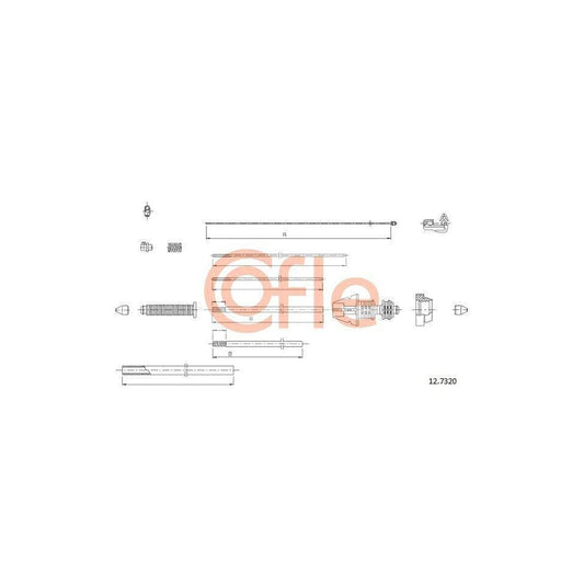 Cofle 92.12.7320 Throttle Cable