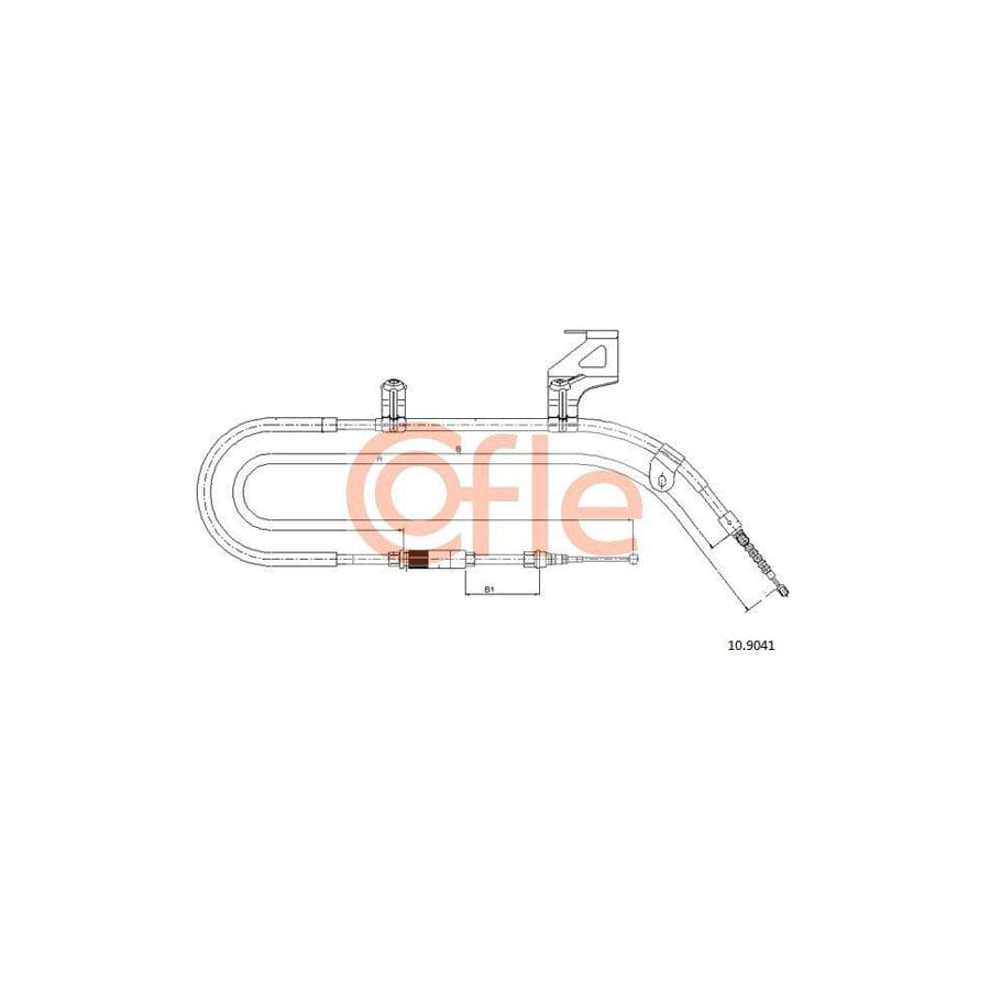 Cofle 92.10.9041 Hand Brake Cable for Skoda Superb I Saloon (3U4)
