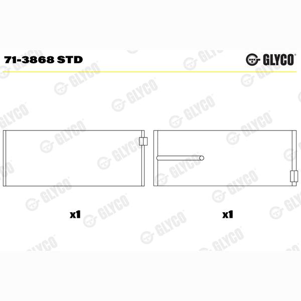 GLYCO 71-3868STD Connecting Rod Bearing