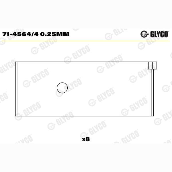 GLYCO 71-4564/40.25MM Connecting Rod Bearing