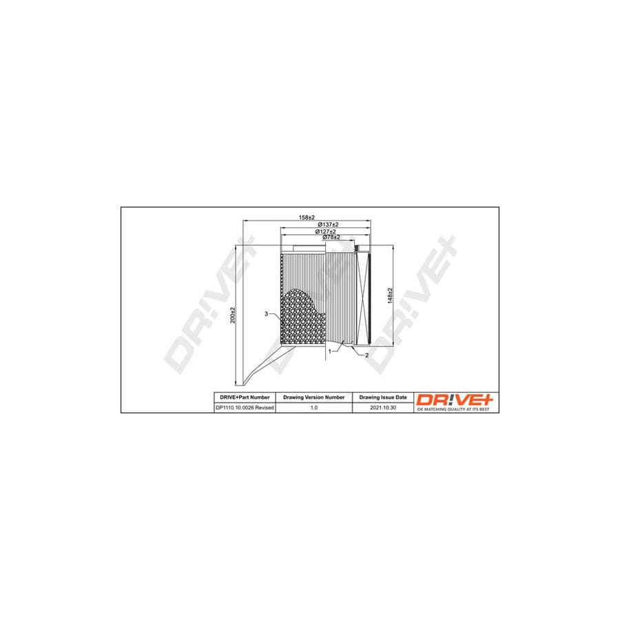 Dr!Ve+ Dp1110.10.0026 Air Filter