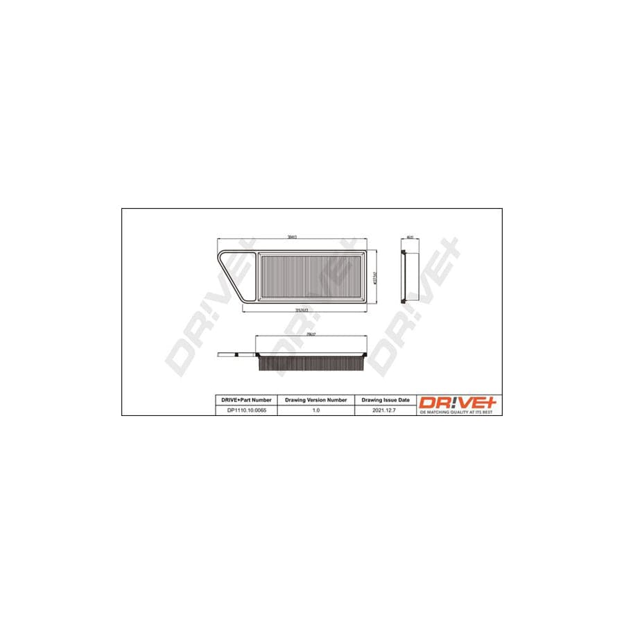Dr!Ve+ Dp1110.10.0065 Air Filter