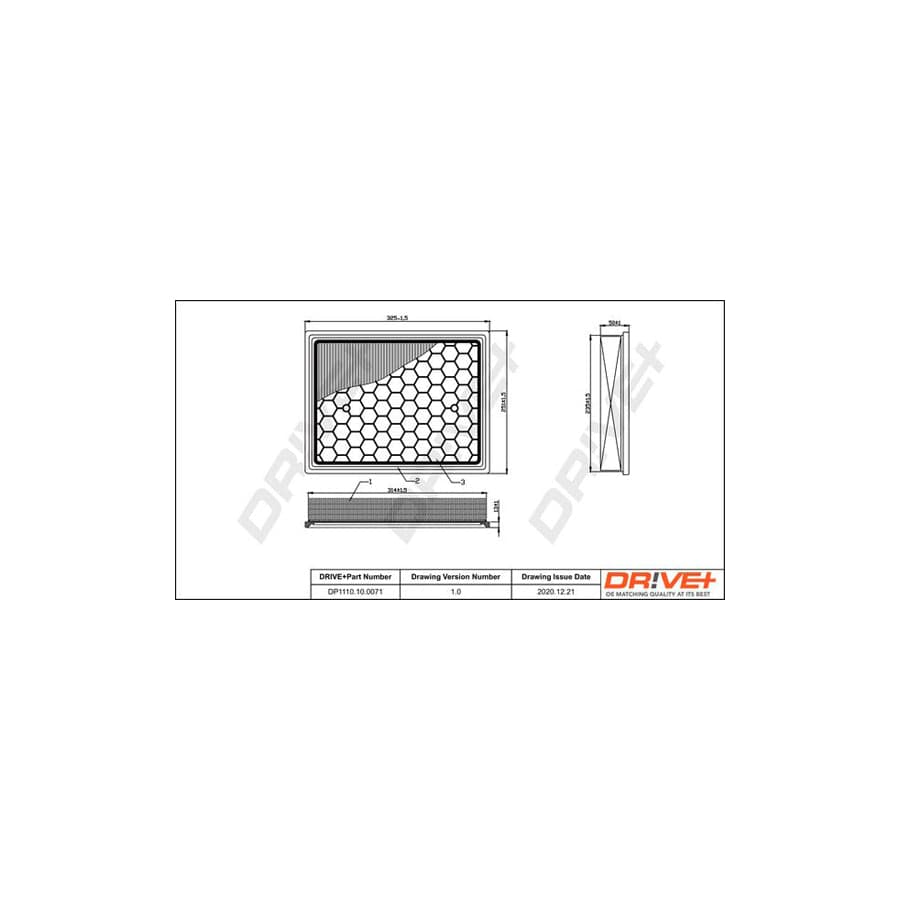 Dr!Ve+ Dp1110.10.0071 Air Filter
