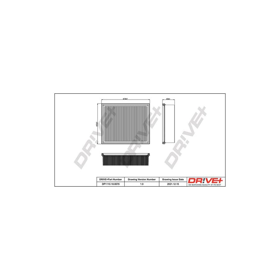 Dr!Ve+ Dp1110.10.0076 Air Filter
