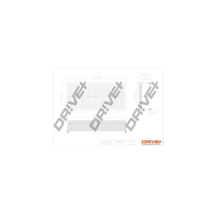 Dr!Ve+ Dp1110.10.0096 Air Filter