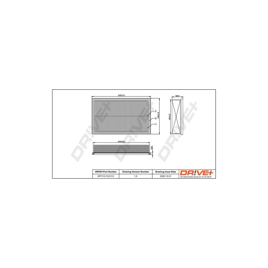 Dr!Ve+ Dp1110.10.0113 Air Filter
