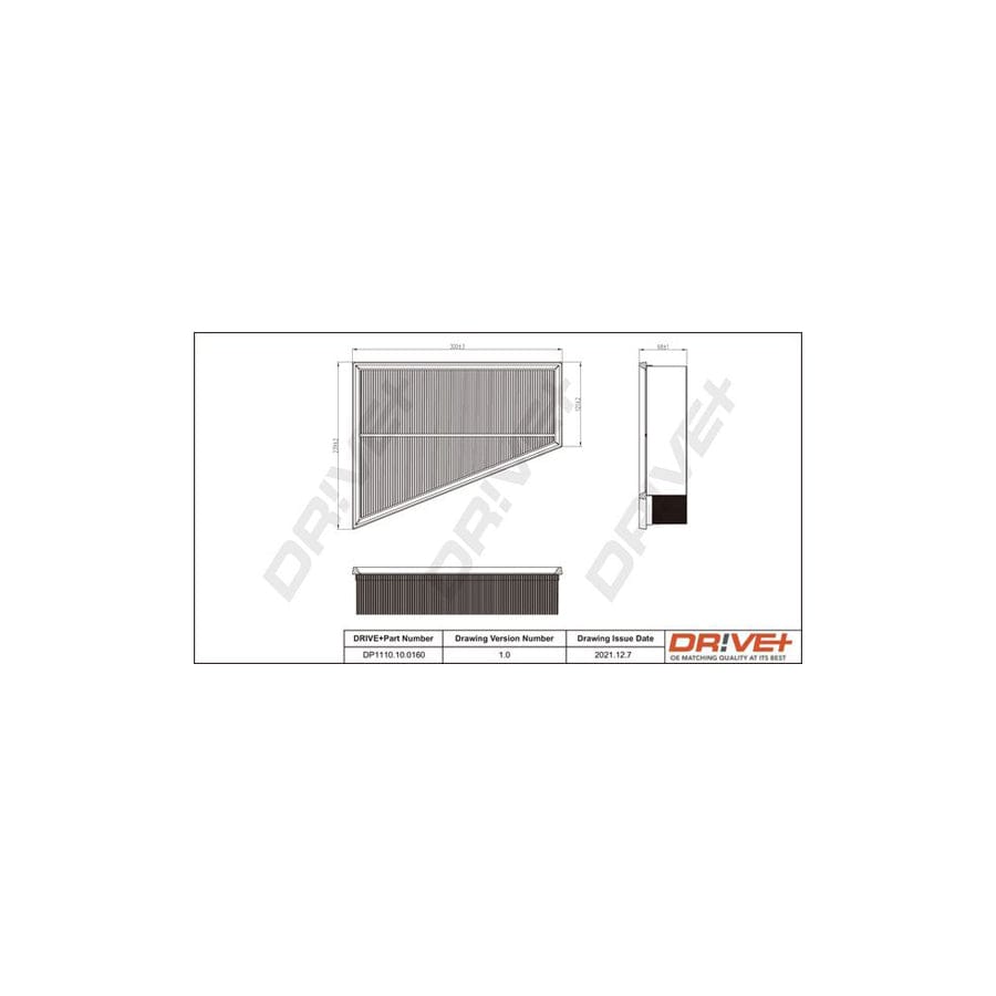 Dr!Ve+ Dp1110.10.0160 Air Filter
