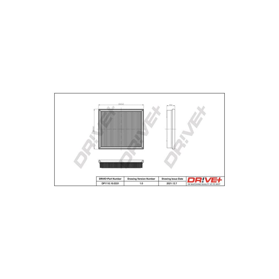 Dr!Ve+ Dp1110.10.0331 Air Filter