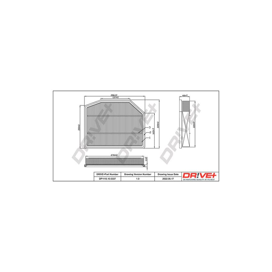 Dr!Ve+ Dp1110.10.0337 Air Filter