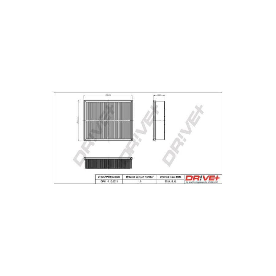 Dr!Ve+ Dp1110.10.0372 Air Filter
