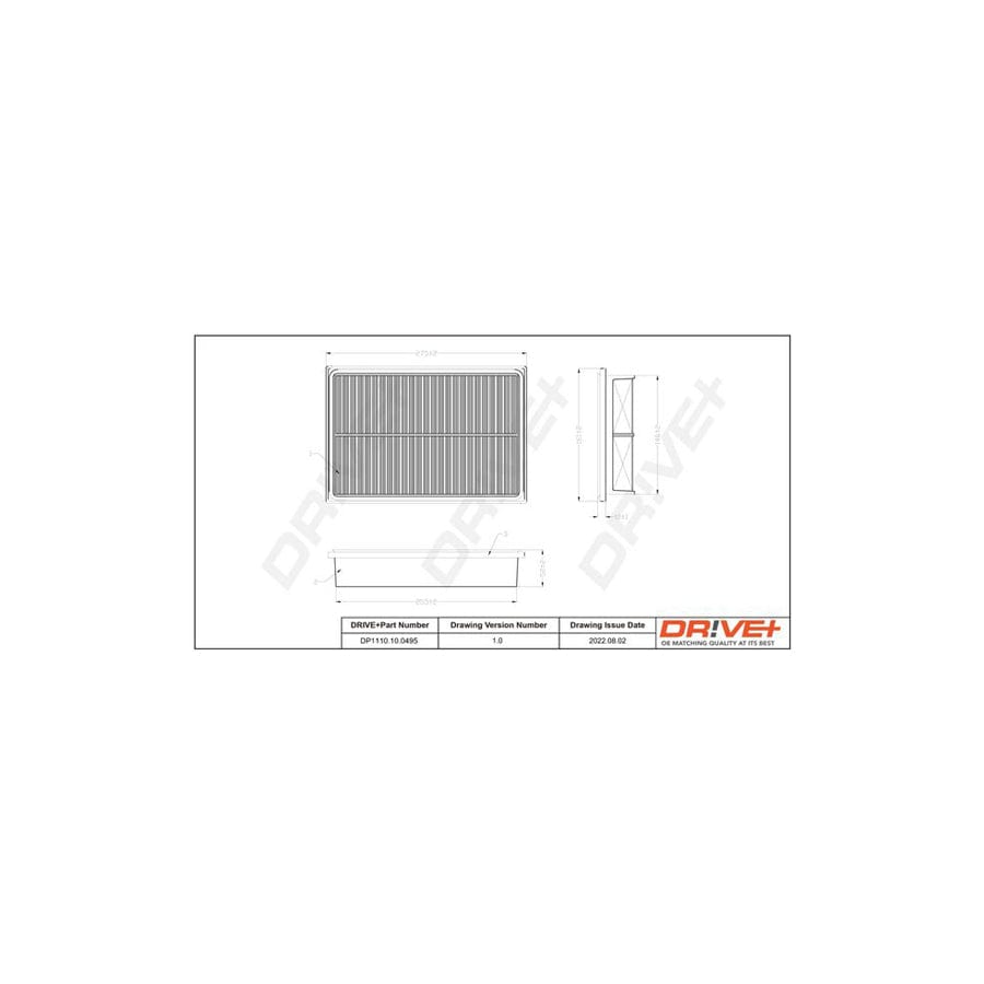 Dr!Ve+ Dp1110.10.0495 Air Filter