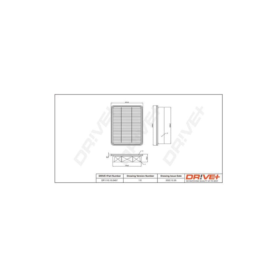 Dr!Ve+ Dp1110.10.0497 Air Filter