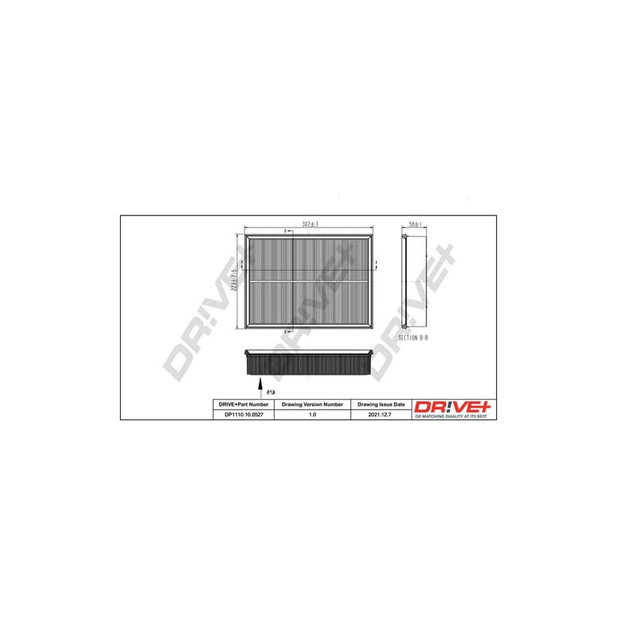 Dr!Ve+ Dp1110.10.0527 Air Filter