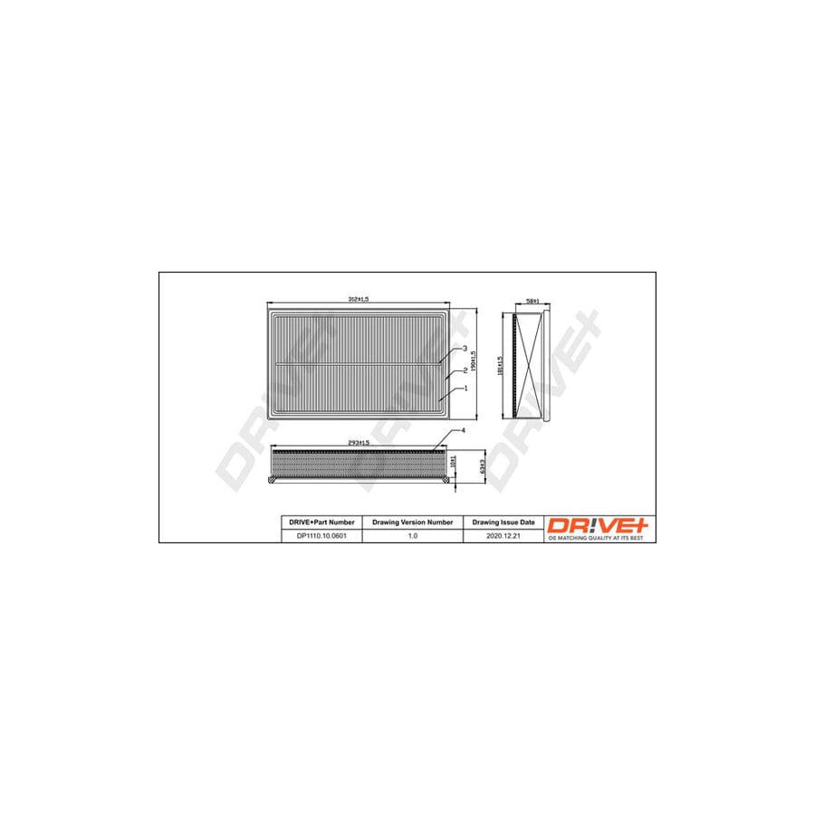 Dr!Ve+ Dp1110.10.0601 Air Filter
