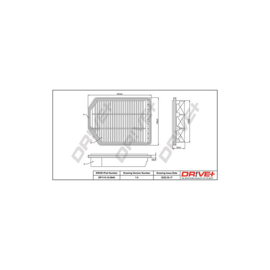 Dr!Ve+ Dp1110.10.0640 Air Filter