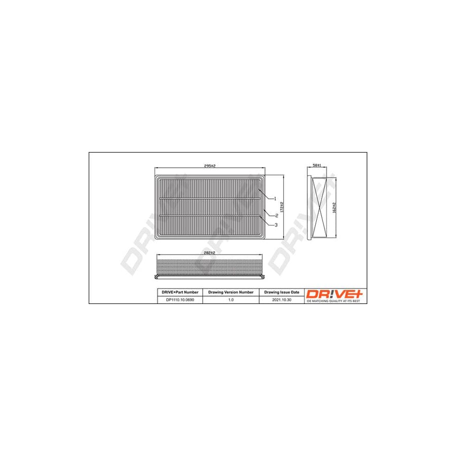 Dr!Ve+ Dp1110.10.0690 Air Filter