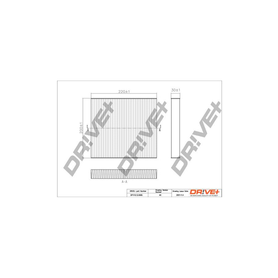 Dr!Ve+ DP1110.12.0095 Pollen Filter