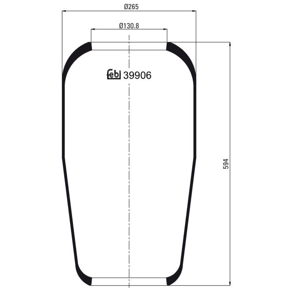 FEBI FE39906 Air Suspension Bellow