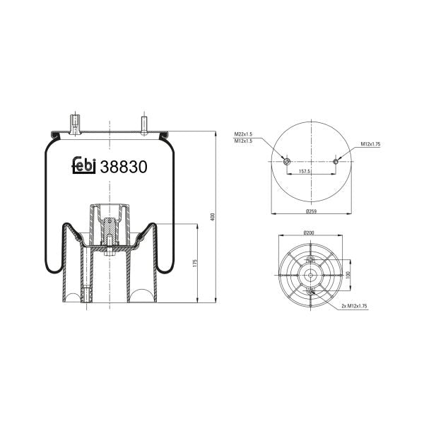 FEBI FE38830 Air Suspension Bellow