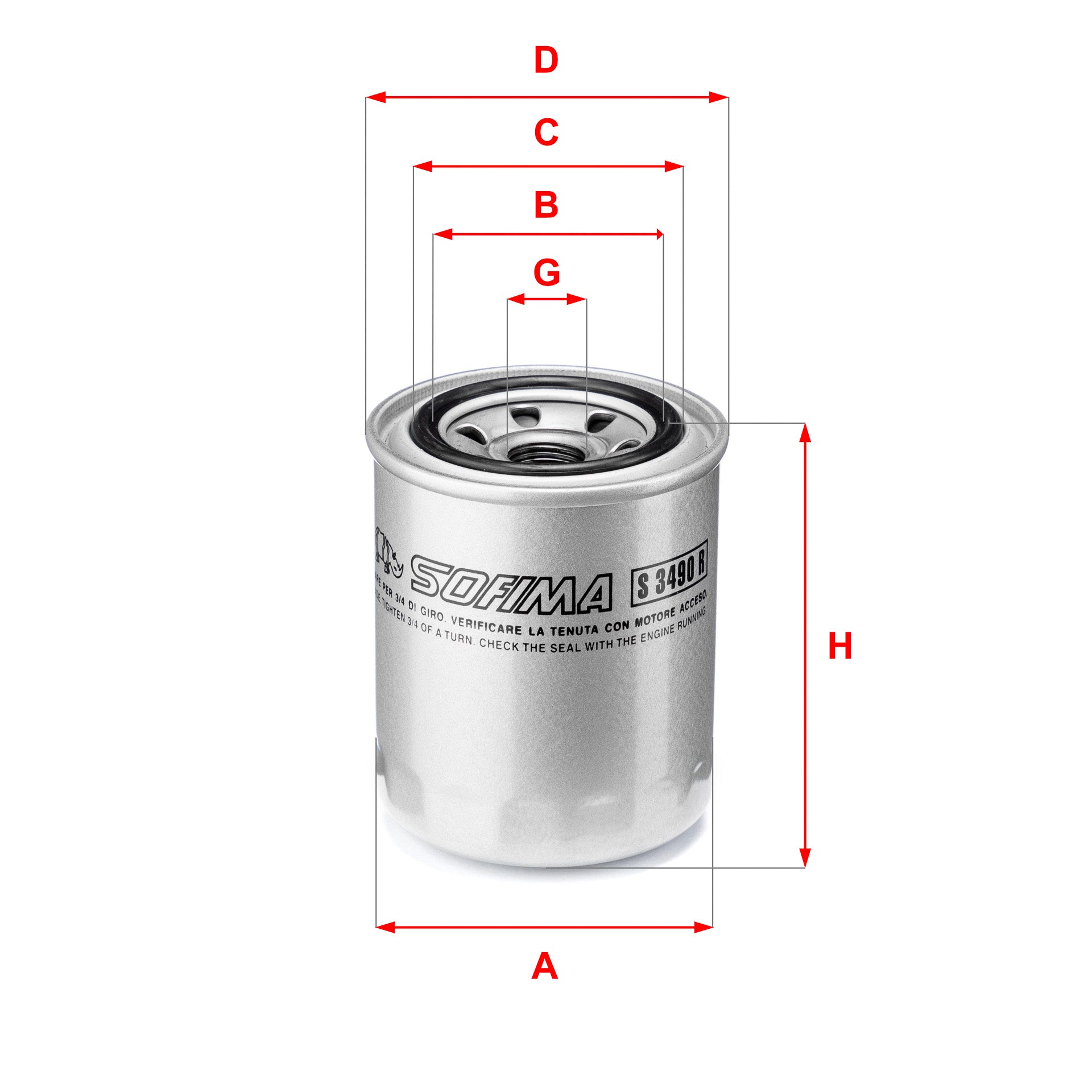 SOFIMA S3490R Oil Filter