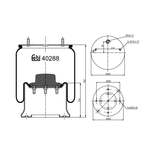 FEBI FE40288 Air Suspension Bellow