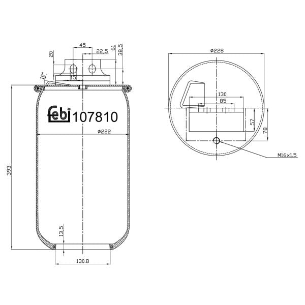 FEBI FE107810 Air Suspension Bellow