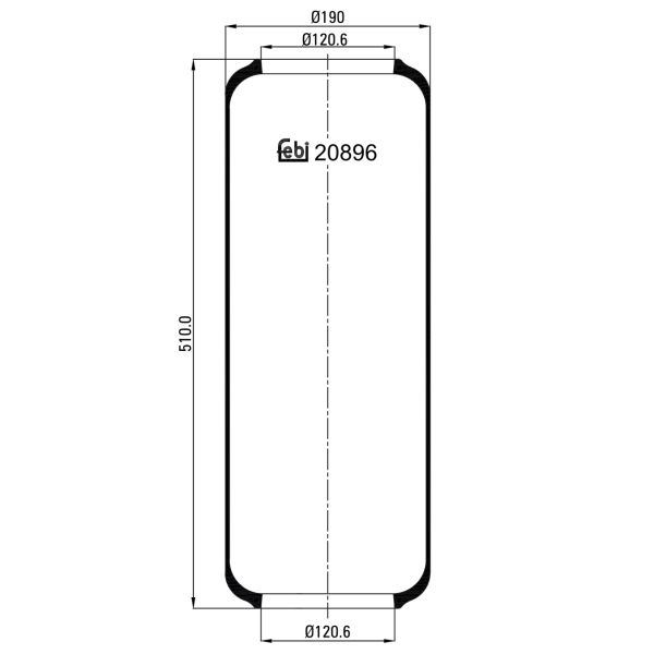 FEBI FE20896 Air Suspension Bellow