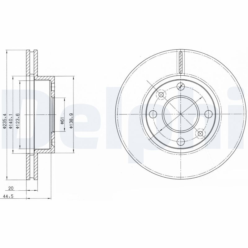 DELPHI BG4195 Brake Disc .