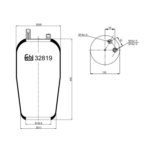 FEBI FE32819 Air Suspension Bellow