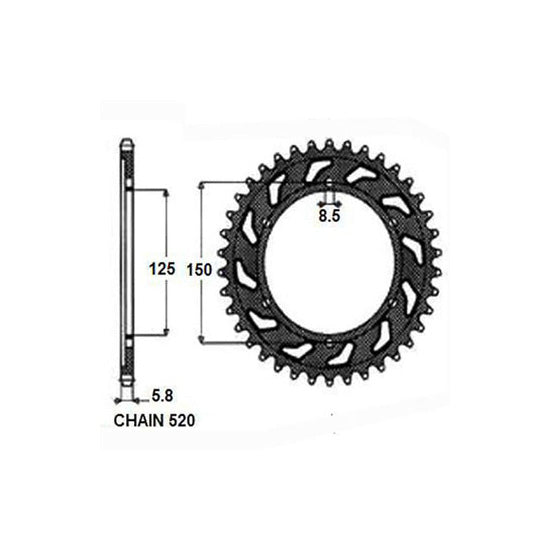 SUNSTAR SUNR1-3547-48 Chain Sprocket