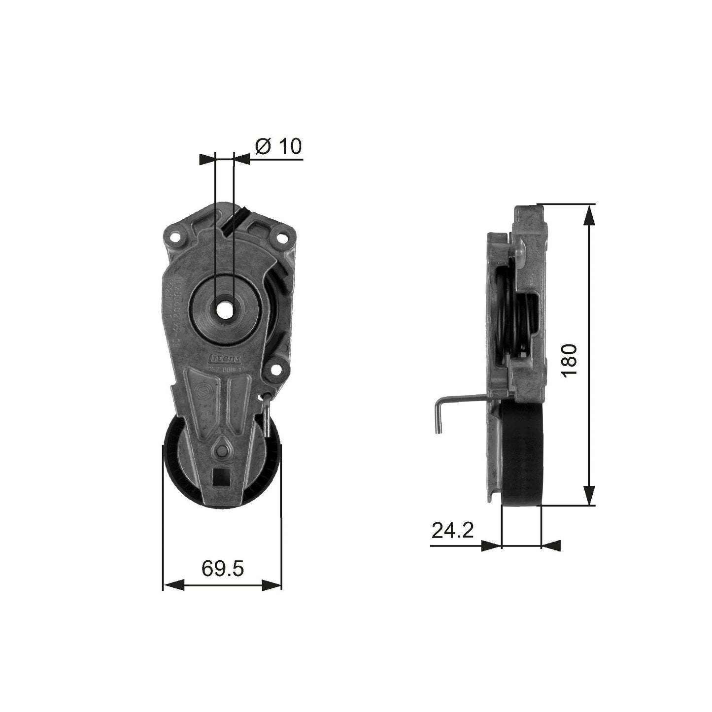 GATES GATT38405 V-Ribbed Belt Tensioner Pulley