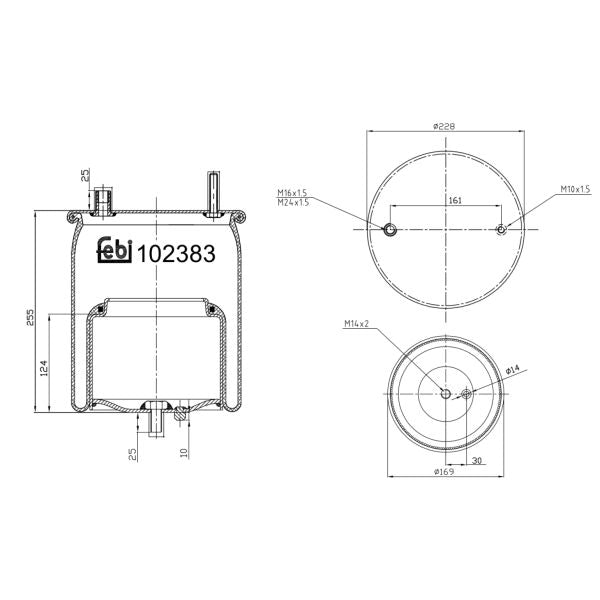 FEBI FE102383 Air Suspension Bellow