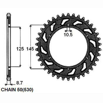 SUNSTAR SUNR1-5544-39 Chain Sprocket