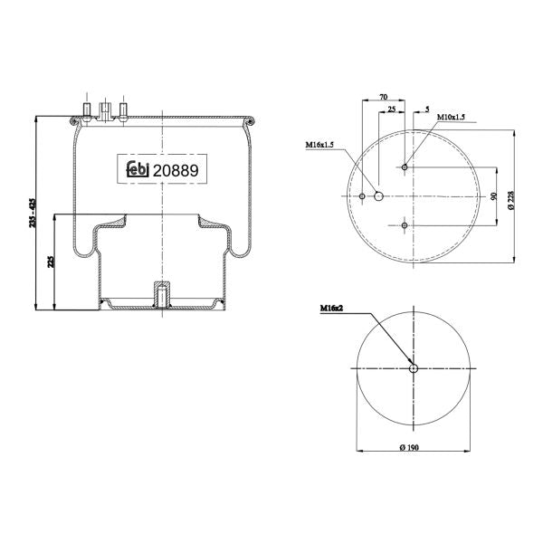 FEBI FE20889 Air Suspension Bellow
