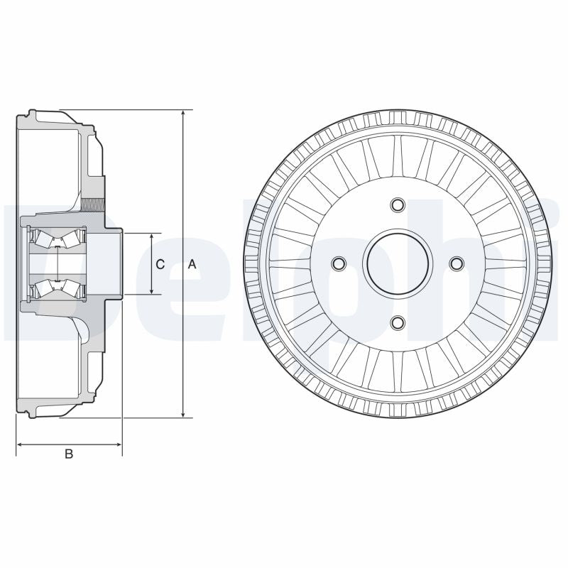 DELPHI BFR768 Brake Drum