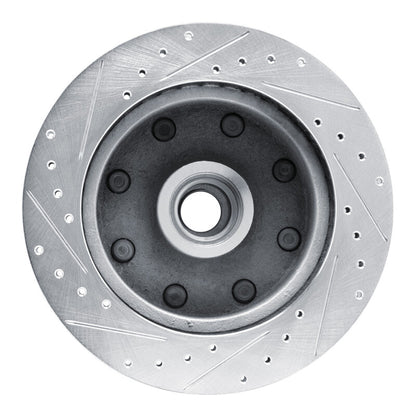 R1 Concepts R1 80-85 Ford F-250 2WD (Excl Super Duty) Front Right Drilled & Slotted Silver Brake Rotor
