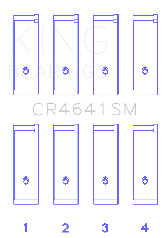 King Engine Bearings Suzuki J24B (Size 1.0 Oversized) Rod Bearing Set
