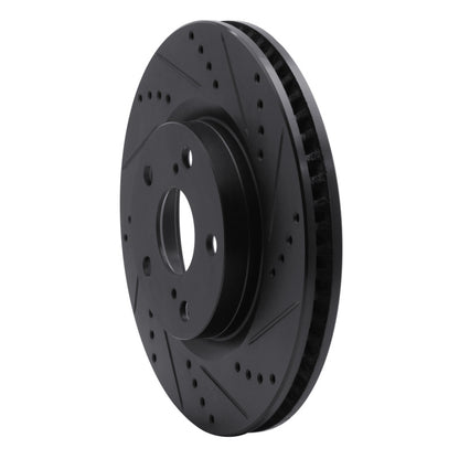 R1 Concepts R1 99-03 Renault SCENIC (Mexico) Front Right Drilled & Slotted Black Brake Rotor