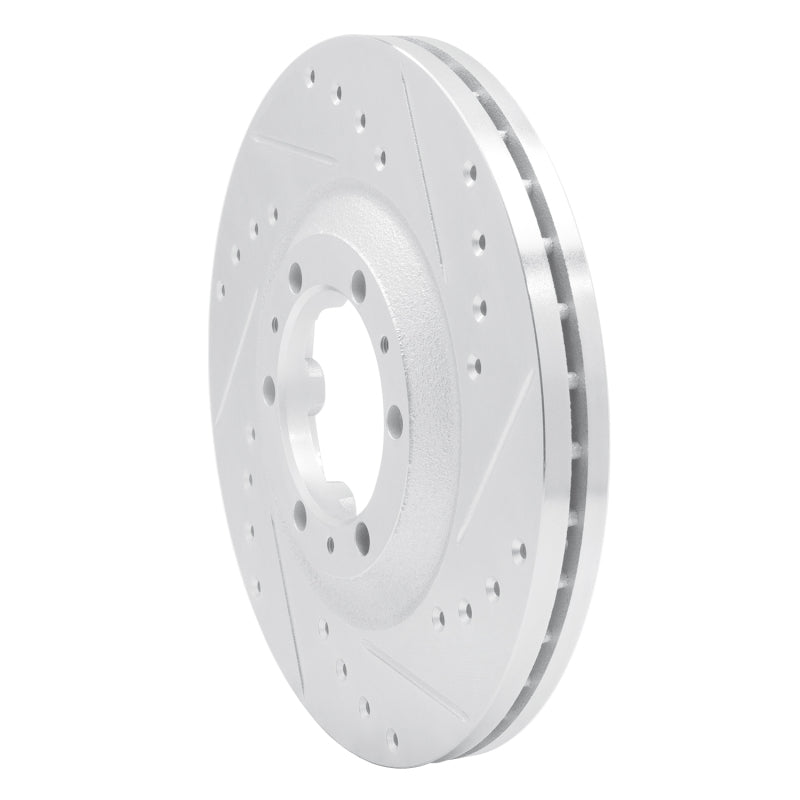R1 Concepts R1 92-02 Acura SLX Front Right Drilled & Slotted Silver Brake Rotor