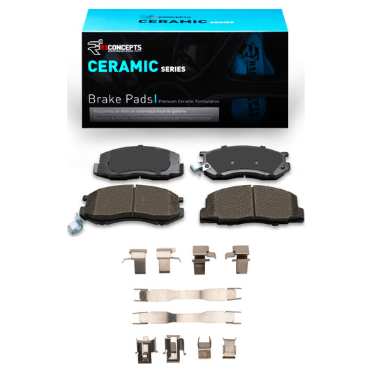 R1 Concepts R1 1984-1989 Toyota Van Front R1 Ceramic Pads & Hardware Kit