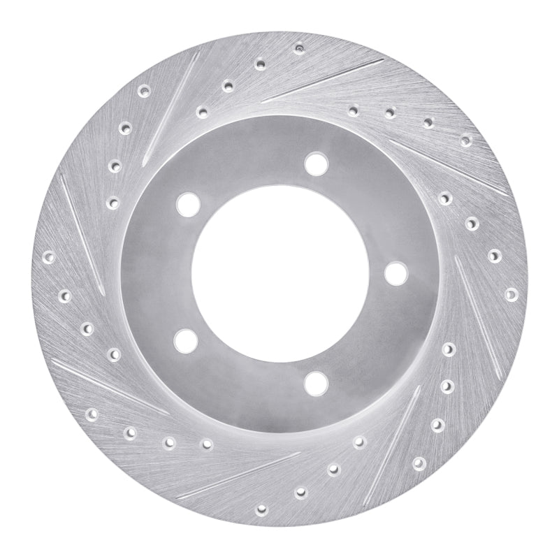 R1 Concepts R1 96-98 Suzuki SIDEKICK Front Left Drilled & Slotted Silver Brake Rotor