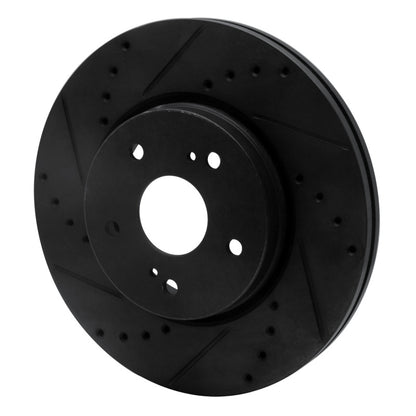 R1 Concepts R1 10-13 Suzuki Kizashi Front Left Drilled & Slotted Black Brake Rotor