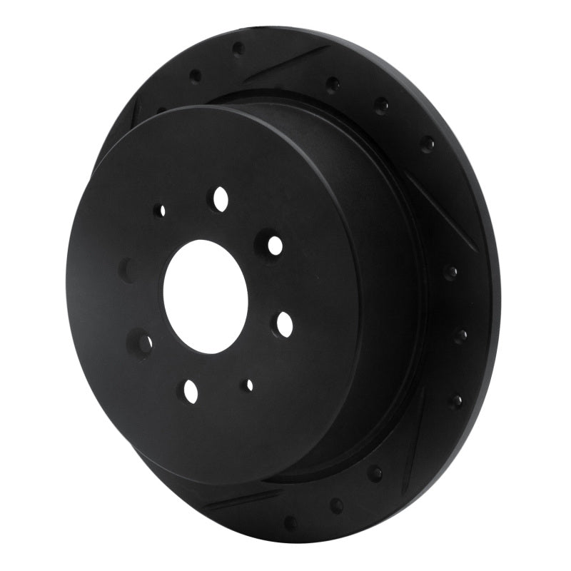 R1 Concepts R1 03-07 Peugeot 307 (Mexico) Rear Left Drilled & Slotted Black Brake Rotor