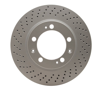 DFC 94-98 Porsche 911 Left Front Drilled GeoSPEC Coated Rotor